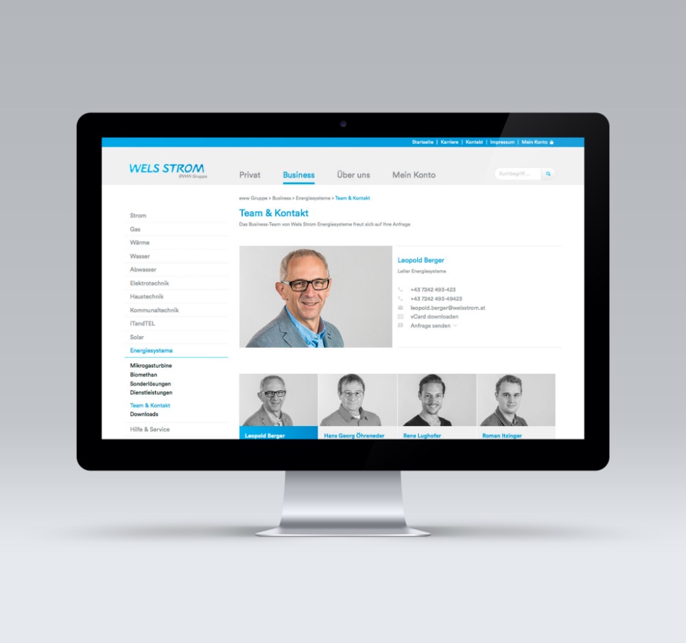 Q2 Werbeagentur, Eww, Website