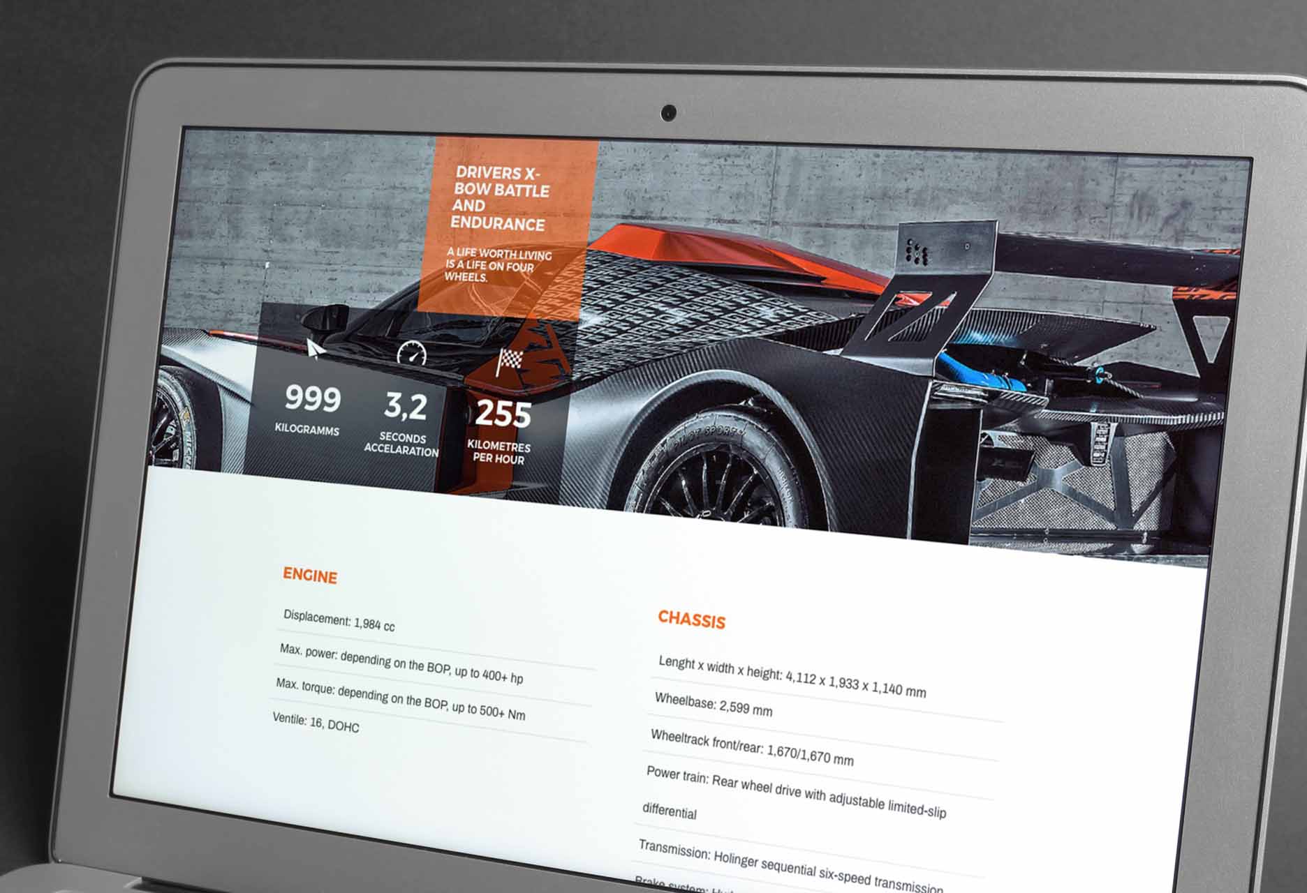 Q2 Werbeagentur, True-Racing, Website